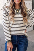 Kellie Striped Crewneck Top