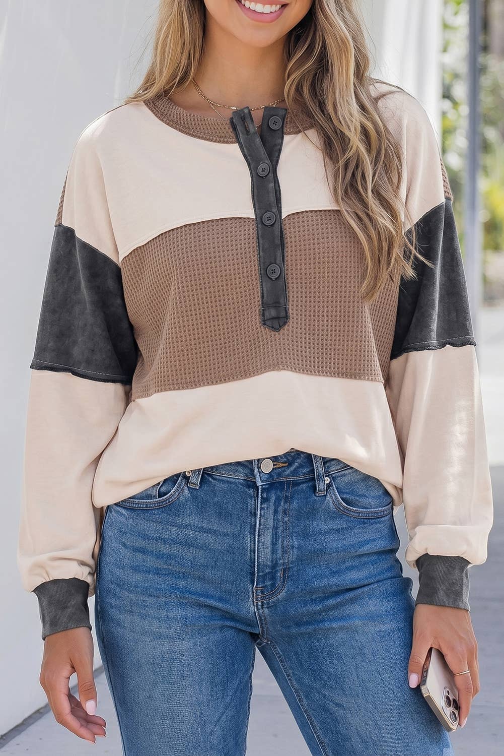Tina Waffle Top