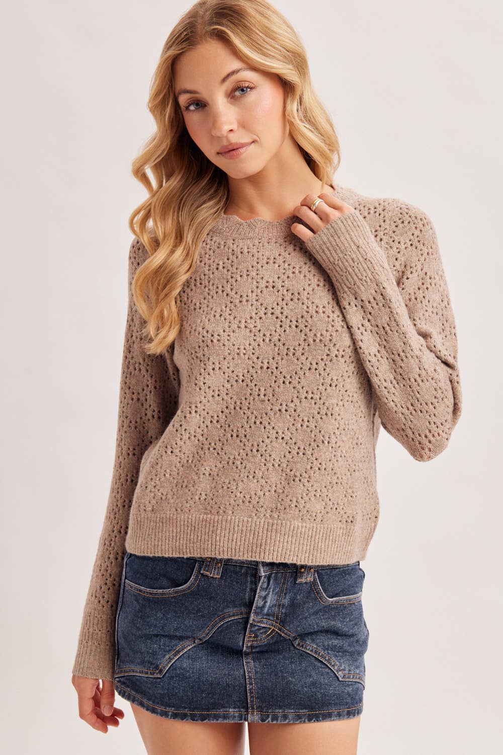 Ava Scalloped Top