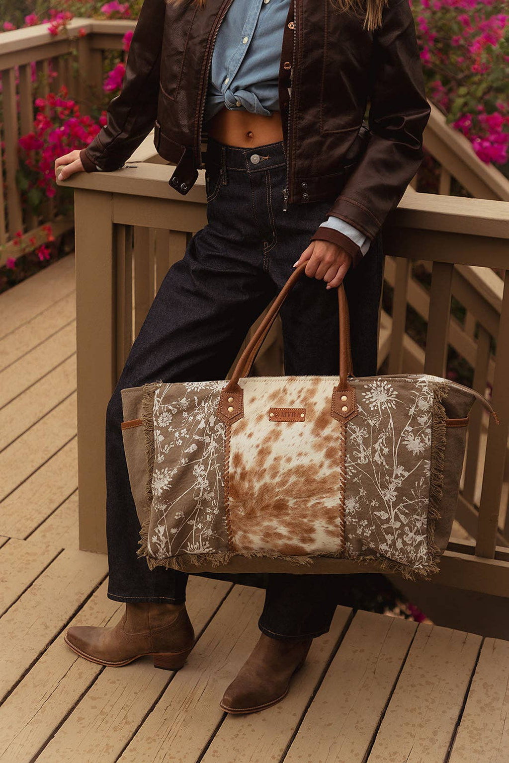 Olive and Brindle Globemallow Weekender Bag