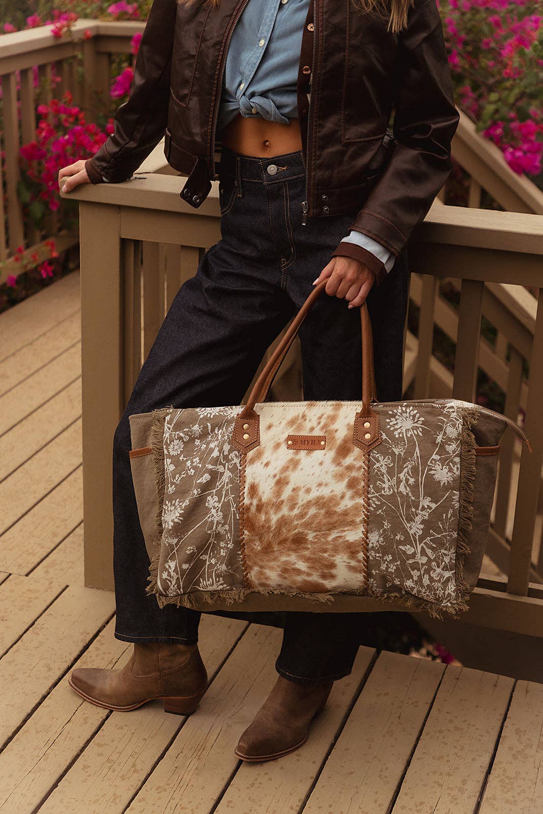 Olive and Brindle Globemallow Weekender Bag