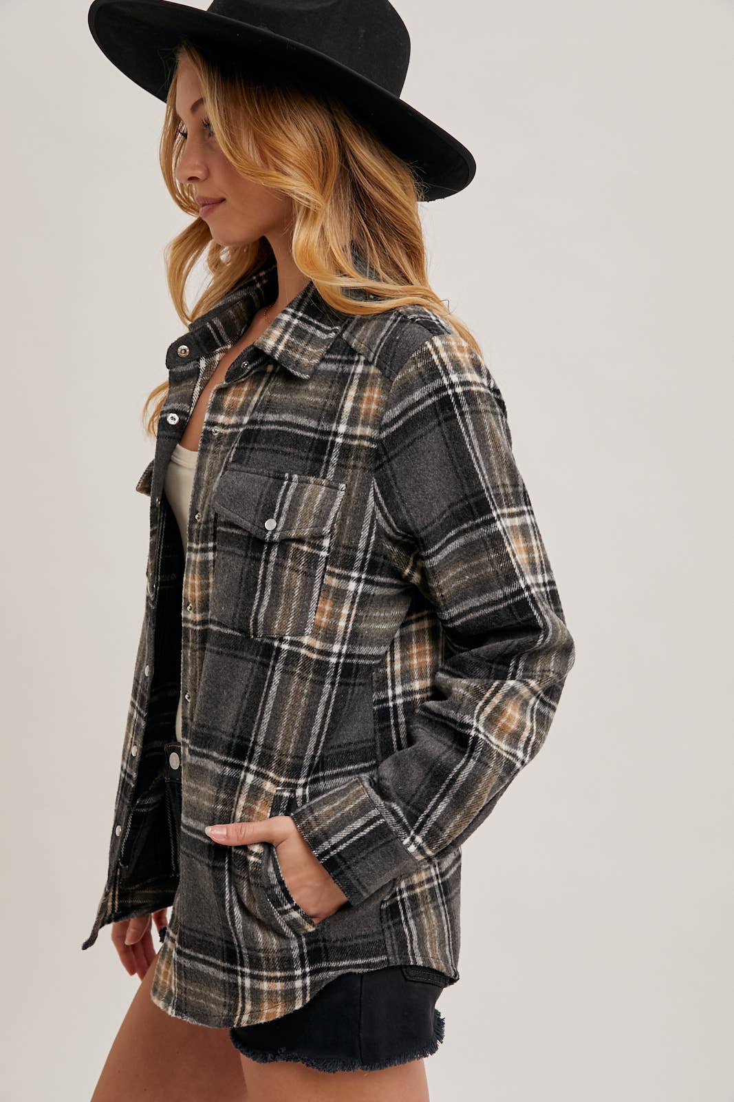 Addi B Plaid Shacket