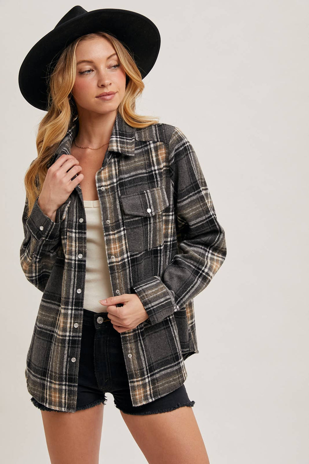 Addi B Plaid Shacket