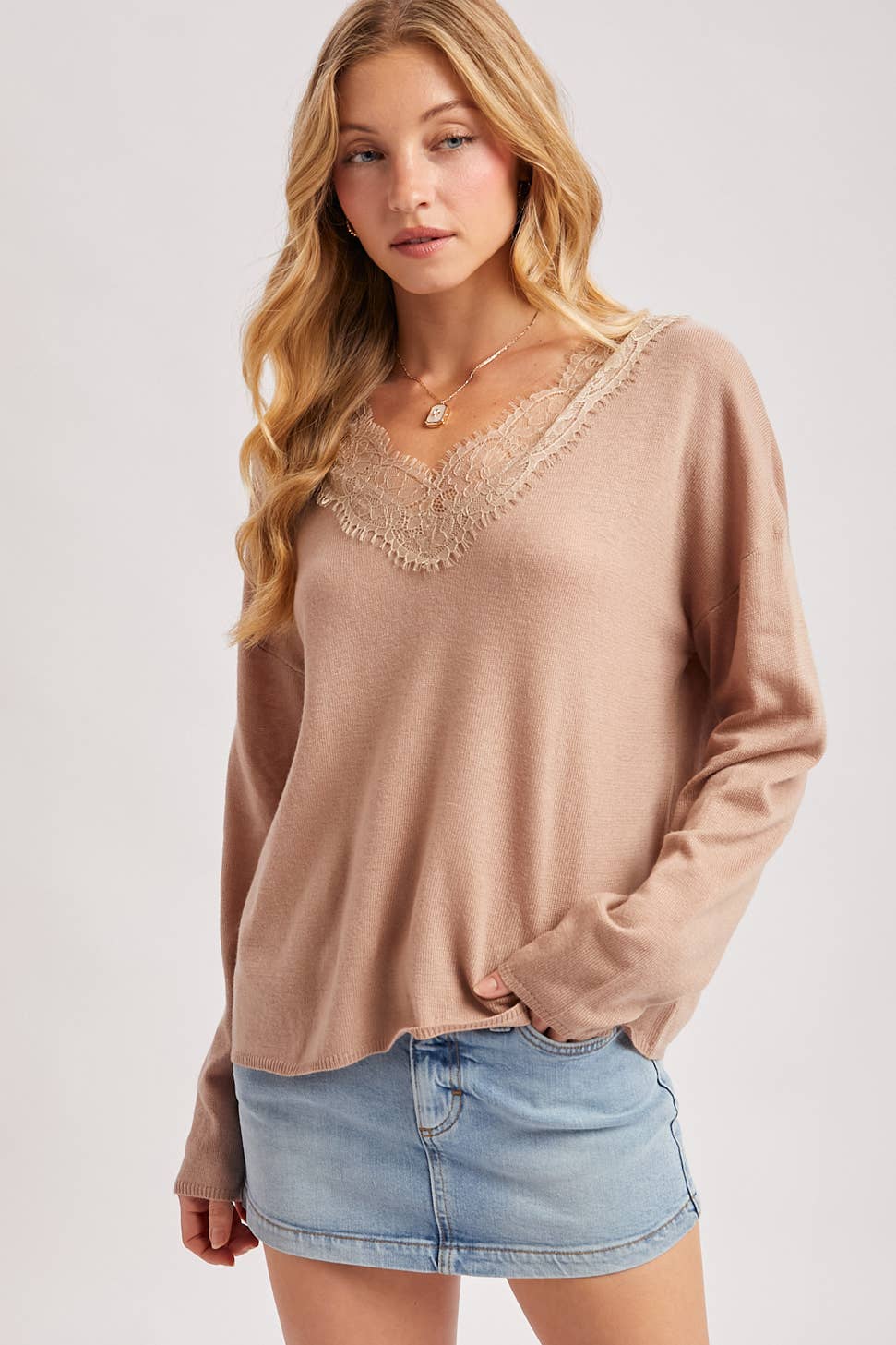 Lucy Lace V-Neck
