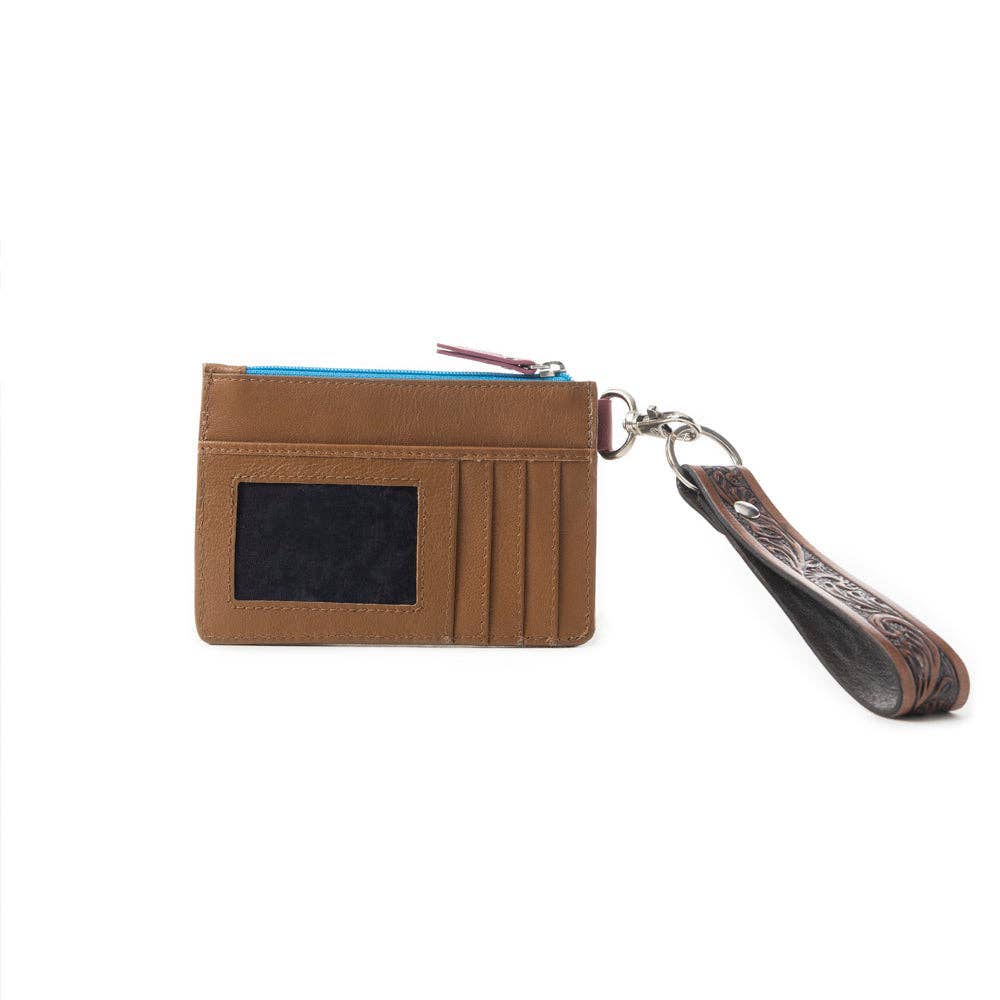 Prickly Pear Tooled Leather Card Holder