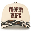 TROPHY WIFE Cow Print Trucker Hat