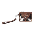 Hand Hewn Card Holder with hair on and hand tooled detail