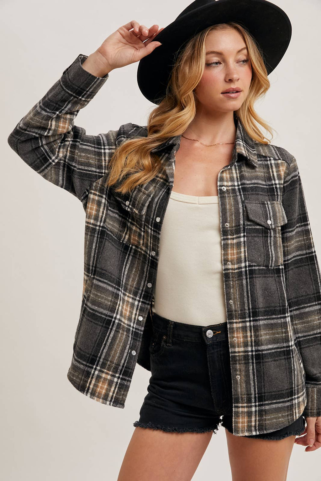 Addi B Plaid Shacket