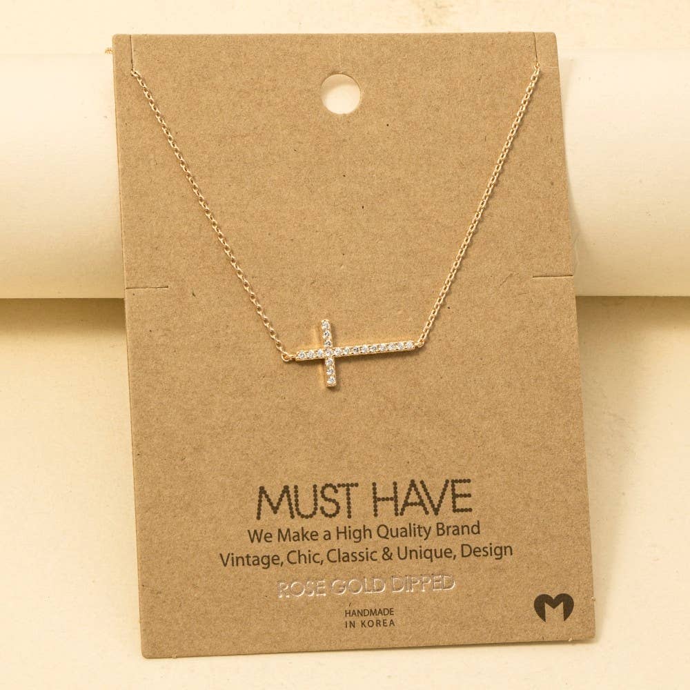Cross Jewel Pendant Necklace