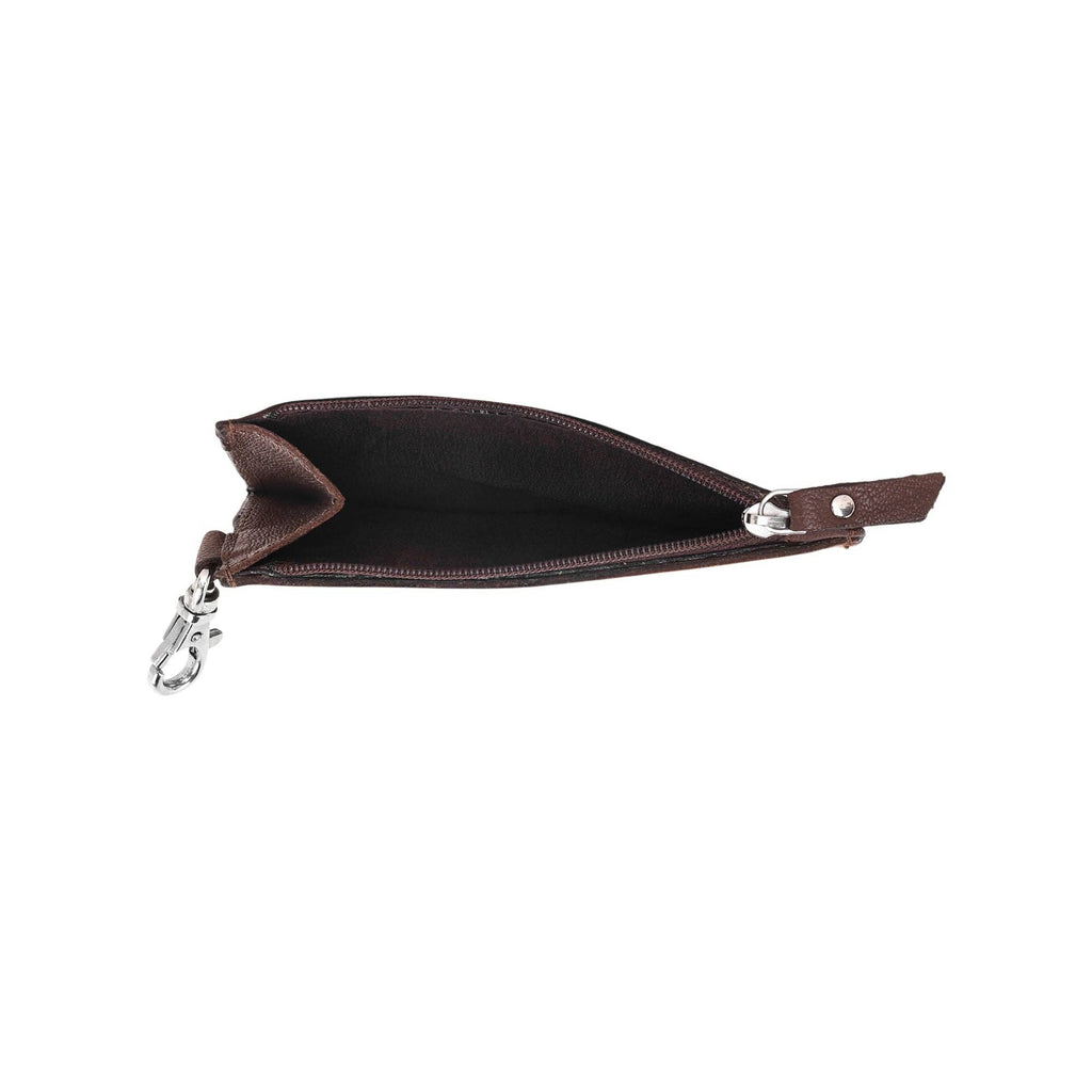 Hand Hewn Card Holder with hair on and hand tooled detail