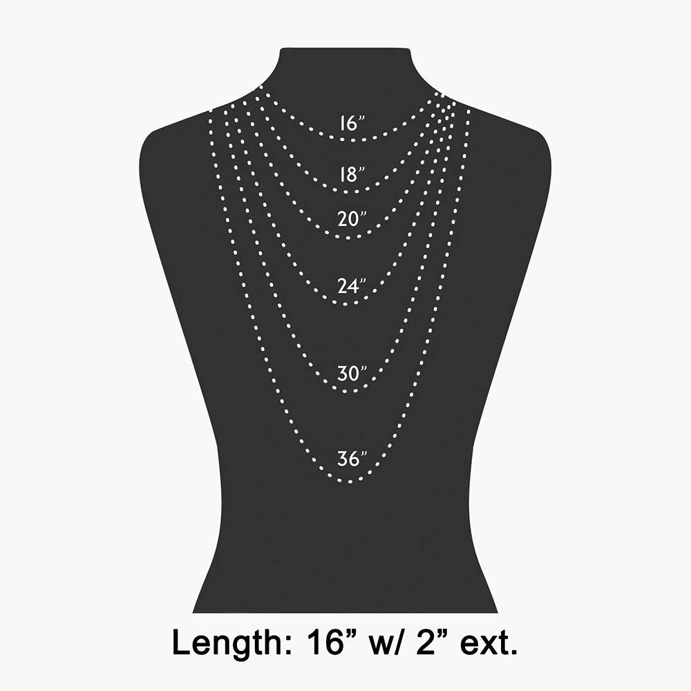 Two Tone Oval Link Mop Clover Pendant Necklace
