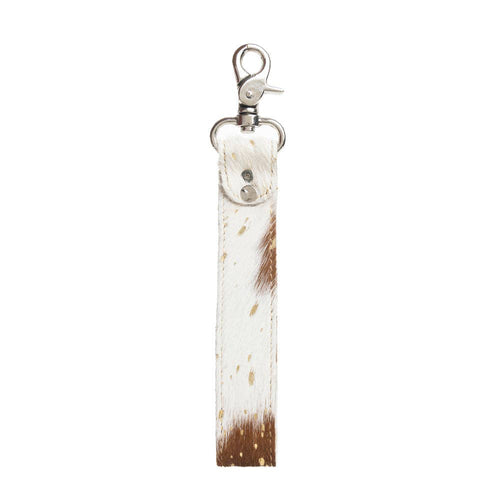 Concho Delight Key Fob in Brown & White